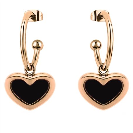 Boucles d´oreilles Femme LIU JO LJ2695 Or rose Noir
