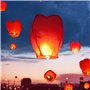 Sky Lot de 10 lanternes chinoises à libérer en mémoire Couleur amour Grande lanterne commémorative en papier pour anniversaire,