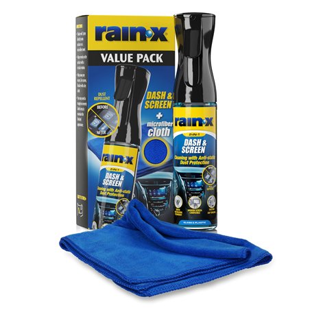 Rain-X Dash & Screen – Nettoyant sans Traces avec Effet Antistatique pour Verre
