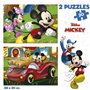 Educa - Mickey Mouse Fun House. Ensemble 2 Puzzles pour Enfants de 20 pièces. Puzzle pour Enfants Mickey avec de Grandes pièces 