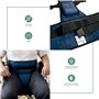 Ortones - Ceinture de Maintien et de Sécurité Pelvienne pour Fauteuil Roulant - Rembourrée et Réglable – Harnais Périnéal pour u