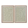 Cadre Home ESPRIT Beige Abstrait Scandinave 50 x 3 x 70 cm (2 Unités)
