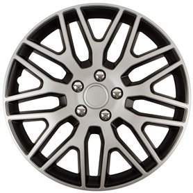 Delaware Lot de 4 enjoliveurs de 15 Pouces Design Nuts Chrome Silver