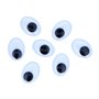 INNSPIRO Yeux mobiles noirs autocollants ovales 12 x 16 mm. 50u.