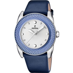 Festina Montre pour femme F16591/8 Special Prices Boîtier en acier inoxydable 316l Argenté Bracelet en caoutchouc