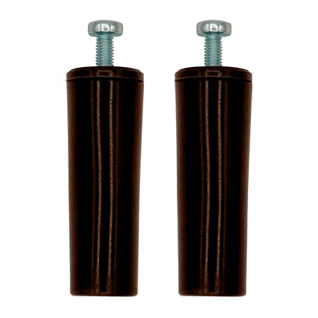MICEL 91780 Lot de 2 butées pour volet roulant avec vis en métal métrique 6 en plastique marron 60 x 20 mm