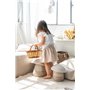 Lorena Canals Panier Mama Mushroom 97% Coton 3% Autres Fibres -Naturel, Lin, Sol Brun- 33x38 cm