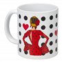 IllustrArte Tasse de 350 ml - Tasse en céramique avec motif danseuse de flamenco - Cadeau pour les amoureux du bal - Marie rouge