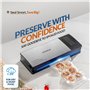 PORTENTUM Machine sous vide alimentaire avec 10 sachets offerts – Appareil de mise sous vide domestique – Soudeuse alimentaire à