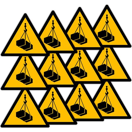 Becral - Autocollant Charge suspendue/Panneau Triangle W015 homologué