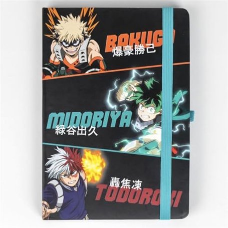CERDÁ LIFE'S LITTLE MOMENTS Set de Papeterie My Hero Academia - avec Stylo et carnet - Design Noir et Vert - Accessoires de Pape