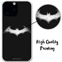 Personalaizer Coque pour iPhone 15 Pro Max - Coque en Silicone TPU Souple Transparente - Motif Batman Logo Blanc
