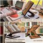 Vigo Support en bois pour livre de cuisine – Support pour ordinateur portable et livre de recettes – Réglable et pliable – Acces