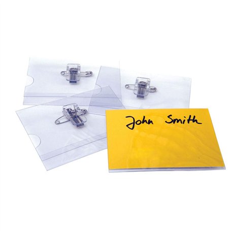 PAVO Pack de 50 Badges 40 x 75 mm Transparent