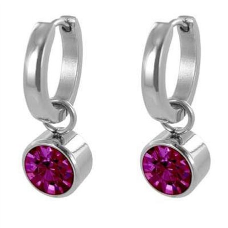Boucles d´oreilles Femme CO88 Collection 8CE-60005 Argenté Fuchsia