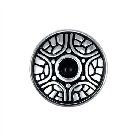 Quiges Femme Bouton Pression 18mm Argenté Bouclier pour Chunk Accessoires