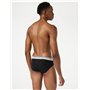Calvin Klein Lot de 3 Slips Homme Hip Brief 3 PK avec Stretch, Noir (Black W/ White Wb), S