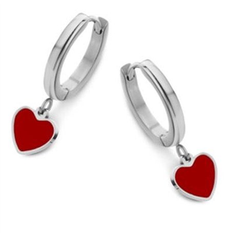 Boucles d´oreilles Femme CO88 Collection 8CE-70102 Argenté Rouge