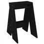 Sgabelli 2 pz Nero 40x40x60 cm in Legno Massello di Pino