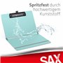 SAX Porte-bloc pliable Aqua, A4 vers A5, format portrait et paysage, idéal pour les voyages et les affaires, peut contenir 30 fe