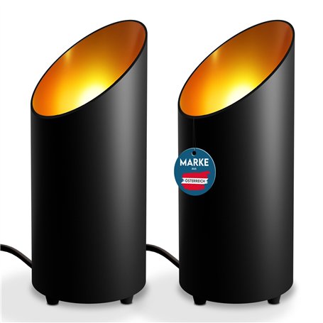 charlique® LED Uplight Spot (2 pièces) noir