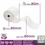 Rouleaux thermiques 80mm x 80m x 12mm – Bobine papier thermique pour caisse enregistreuse avec imprimante de ticket - Rouleau th