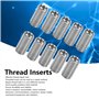 10pcs Intérieur M6 * 1.0 Extérieur M8 * 1.25 Longueur 15mm Inserts Filetés à Fente
