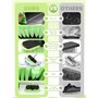Jisejima Brosse Lavage Voiture PBT 60 "151cm Extensible Poignée Longue Brosse à Récurer de Détail de Poils Doux pour Voiture RV
