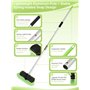 Jisejima Brosse Lavage Voiture PBT 60 "151cm Extensible Poignée Longue Brosse à Récurer de Détail de Poils Doux pour Voiture RV