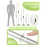 Jisejima Brosse Lavage Voiture PBT 60 "151cm Extensible Poignée Longue Brosse à Récurer de Détail de Poils Doux pour Voiture RV
