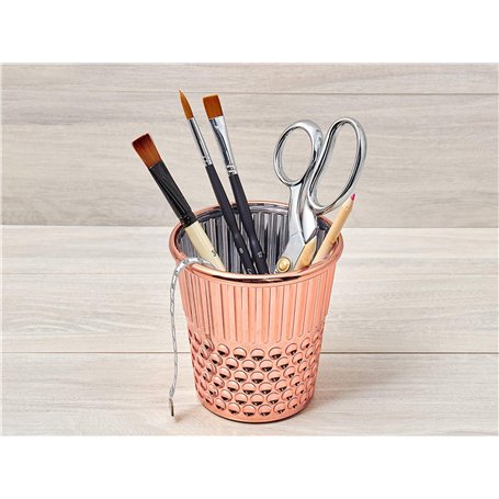Hemline Organisateur dé à coudre - Or rose - Porte-stylos et crayons