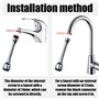 3 Pièces Robinet d'eau pivotante,Tête De Robinet De Cuisine Mobile 360 Degrés,2 Modes Réglable Douche Tête Filtre Pulvérisateur,