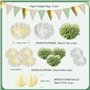 Syoulin Décoration champêtre,mariages champêtre & baptêmes champêtre,pompons en papier,guirlande fanion.Idéal pour les mariages,
