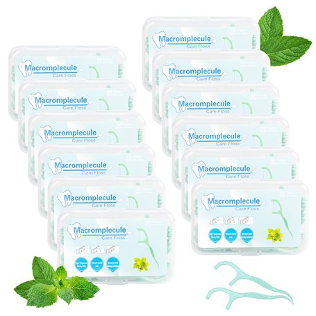 600 Pcs Fil Dentaires à la Menthe Porte