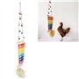 Xylophone en Bois de Poulet, avec Jouet Xylophone Cloche, Accessoires de poulailler pour Morsure et Jeu de volaille pour Oiseaux