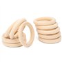10 Pièces Anneau de Dentition en Bois 65mm Bébé Anneaux de Dentition en Bois Bricolage Anneau de Dentition en érable Bébé Dentit