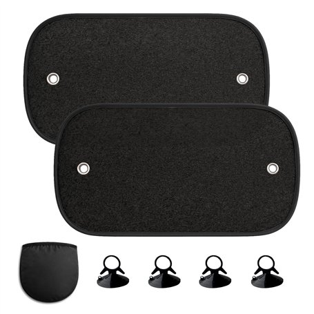 2 pièce Cache vitre Voiture+4 pièce Ventouse,Pare Soleil Voiture bébé,Protege Soleil Voiture Bebe,Rideau de Voiture(2 pièce 51x3