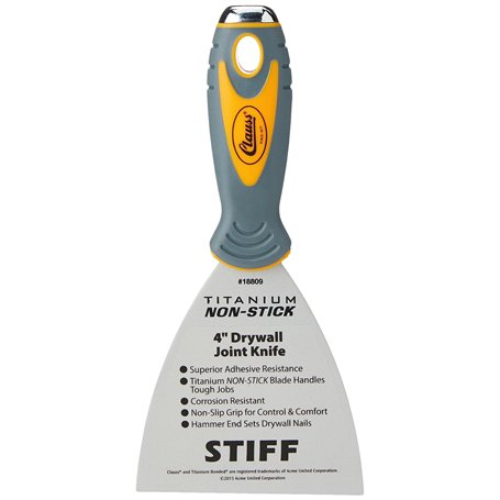 Clauss 18809 Spatule d’angle rigide pour plaque de plâtre anti-adhérente au titane 10 cm