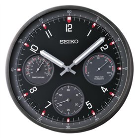 SEIKO Shelby Horloge Murale sans tic-tac Noir 33 cm