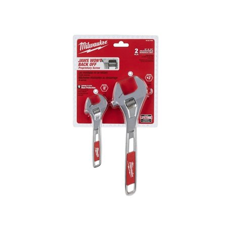 Pack de 2 clés à molette MILWAUKEE 150 et 250 mm - 48227400