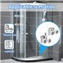 Hevysuo 4 Roulettes de Porte de Douche,Métal Roulettes Porte de Douche en Verre,Convient à Tous les Types de Salles de Bain 23 m