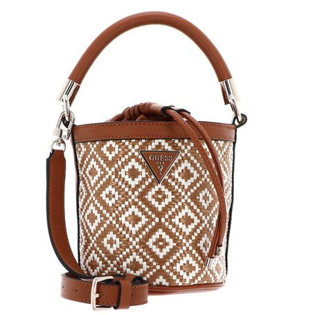 GUESS Rianee Drawstring Bucket Cognac