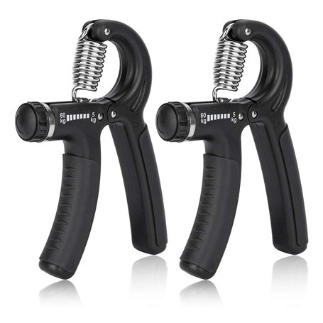 peinat 2 Pièces Muscleurs de Main Pince à Main Hand Grip avec Plage de Résistance Réglable 5-60 Kg pour La Récupération des Pati