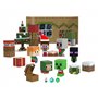Mattel Minecraft Calendrier De L’Avent Mini Têtes Modulables, Avec 24 Surprises À Découvrir, Figurines Steve Et Accessoires, À C