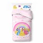 Jay Franco Disney Princess Rainbow 100% Coton Ensemble Lit Simple 3 Pièces – Comprend Housse de Couette, Drap & Taie d’Oreiller
