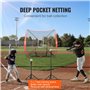 VEVOR Filet d'Entraînement de Baseball Softball 213,4 x 210 cm Filet de Lancement pour Baseball Portable avec 2 Cadres de Cible 