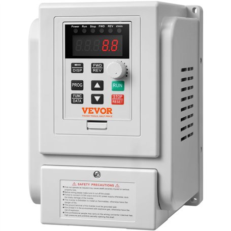 VEVOR Variateur de Fréquence 4 kW Convertisseur de Fréquence 5 CV 18 A 0-400 Hz VFD avec Entrée Monophasé Sortie Triphasé Régula