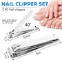KATX Lot de 2 coupe ongle, Acier Inoxydable Résistant bien faits coupe ongles pour Ongles des Mains & des Pieds, Tranchant, Robu