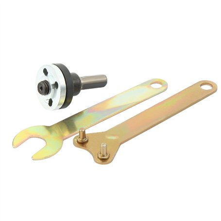 sourcing map Perceuse 10 mm 3/8" Adaptateur de mandrin support de disquee pour meuleuse d'angle 2 Ensembles de clés 3 en 1