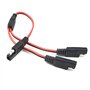 WMYCONGCONG Lot de 5 Séparateur SAE Y 30 cm 18 AWG 1 à 2 connecteurs SAE Déconnexion rapide Câble d'extension de chargement de l